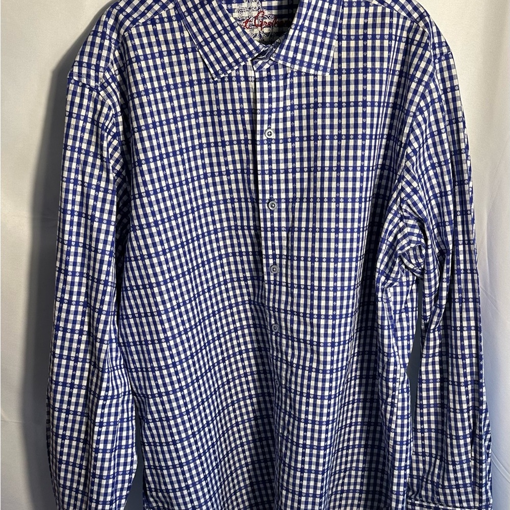 Robert Graham Cotton Dress Shirt Size XL